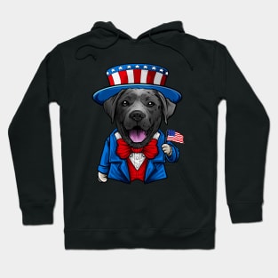 Fourth of July Black Labrador Retriever Hoodie